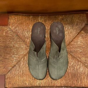 Green Suede Slip Ons